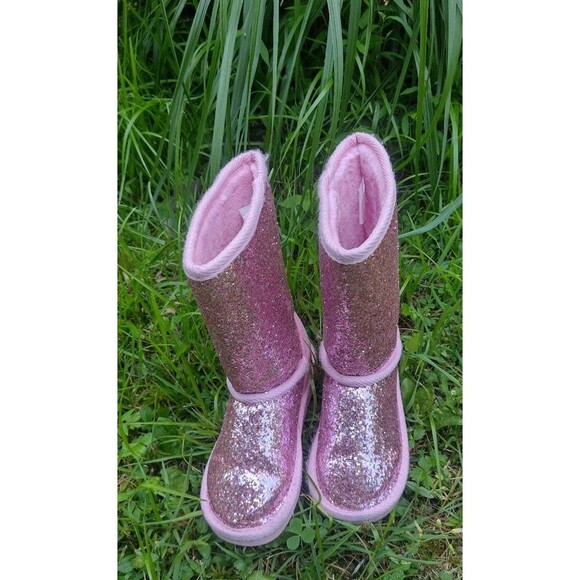 Glitter Fuzzy Girls Pink Size T6 by Fab Kids - Picture 2 of 7